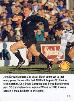 1992 Shell Rugby Greats #18 John Kirwan Front